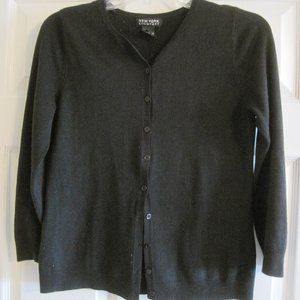 NEW YORK AND COMPANY BLACK CARDIGAN SWEATER L
